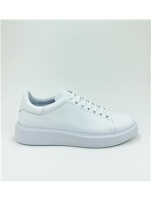 Erkek Deri Sneaker Ayakkabı Beyaz
